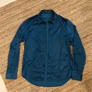 Shein satin dress shirt Size S